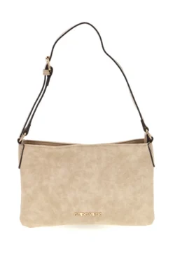 Borsa a Spalla Beige con Dettagli Dorati Guido Vietri TRIK30,379,B0