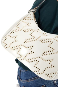 Borsa a Spalla Bianca Con Tracolla Lancetti Norvil 109-3