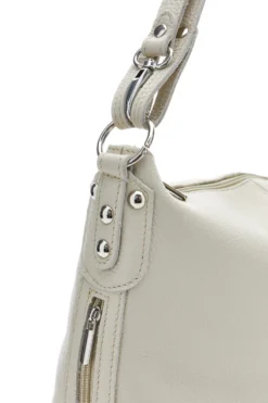 Borsa a spalla bianca in vera pelle New Bag 275