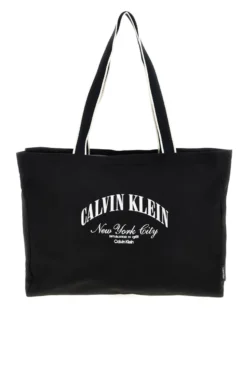 Borsa a spalla mare nera in tessuto Calvin klein 3348