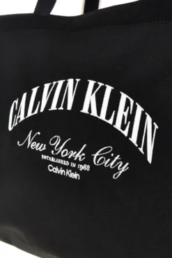 Borsa a spalla mare nera in tessuto Calvin klein 3348