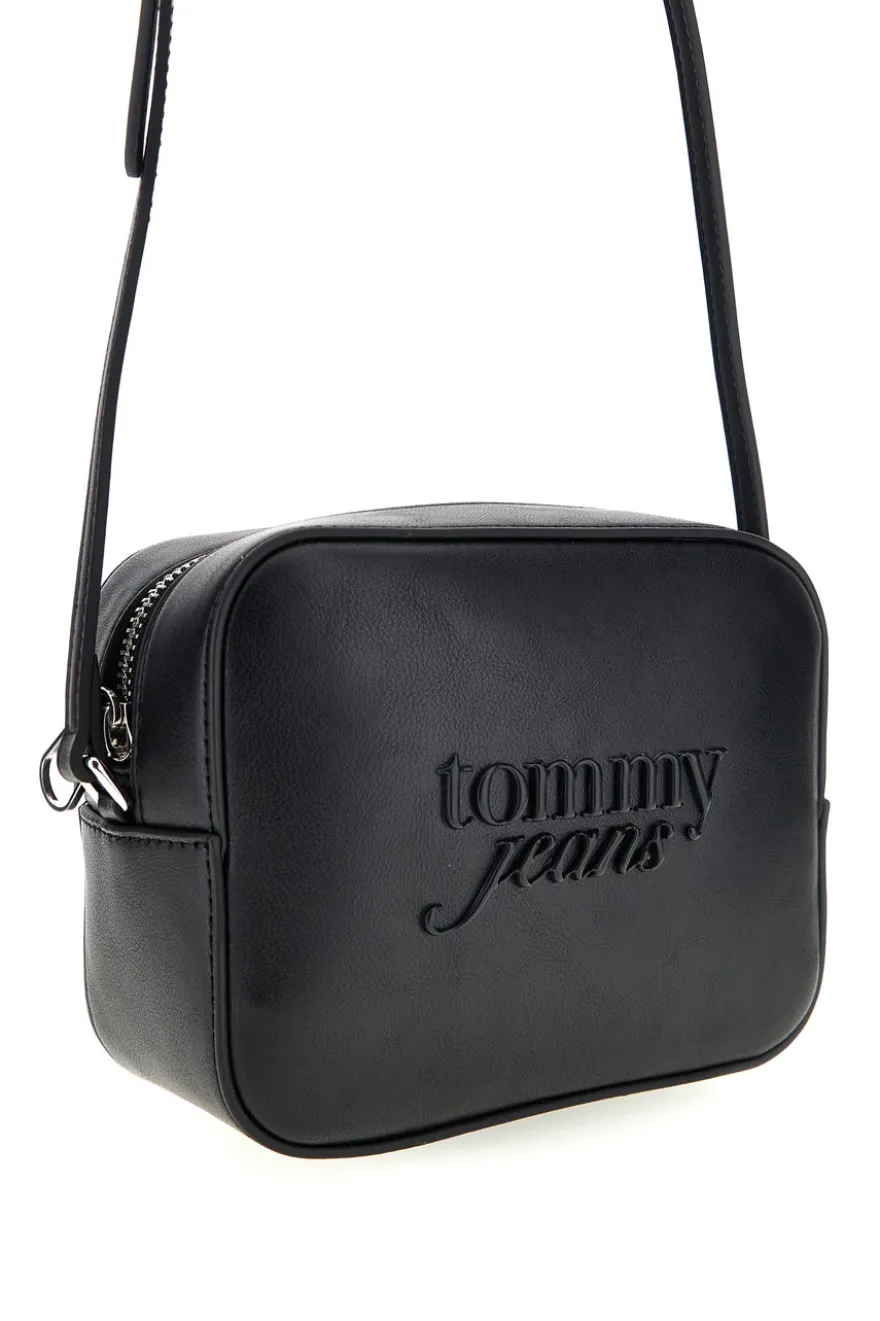 Borsa a Tracolla Nera con Logo in Rilievo Tommy Jeans 18451