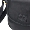 Borsa a tracolla nera in vera pelle artigianale Basile BA3542DX