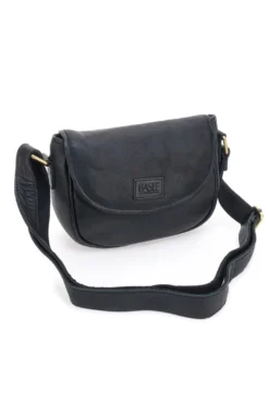 Borsa a tracolla nera in vera pelle artigianale Basile BA3542DX