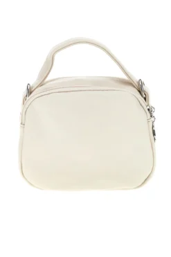 Borsa beige a mano con tracolla e zip multiple Emma spagnesi PU1808