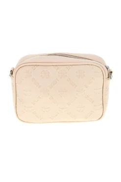 Borsa beige a tracolla con zip Me & me 20447