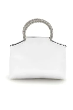 Borsa bianca con manico gioiello Nbg SERA/1281