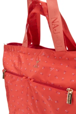 Borsa corallo fantasia con manici Naj-oleari 61476/MIAP2