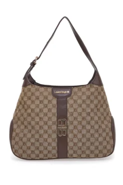 Borsa logata marrone con manico a spalla Laura Biagiotti LB25W-255-6