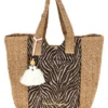 Borsa mare beige con fantasia Renato balestra 62140/ZAN2