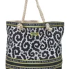 Borsa mare con pochette fantasia nero bianco Juice Rodi 0169
