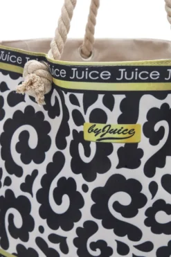 Borsa mare con pochette fantasia nero bianco Juice Rodi 0169