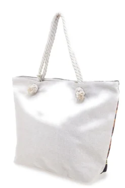 Borsa mare leopardata con manici corda Juice ITACA