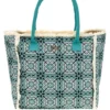 Borsa mare multicolore con frange Basile BA23741