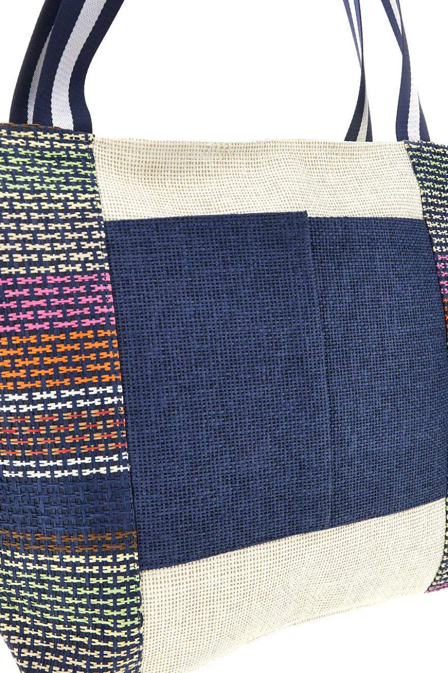 Borsa mare multicolore in tessuto Selun beach 261011/A