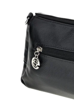 Borsa nera a tracolla compatta Emma spagnesi PU1461