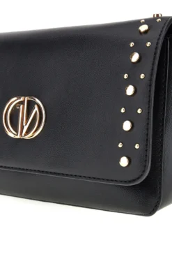 Borsa nera borchie e tracolla Guido vietri K30,376,B016