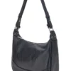 Borsa nera in vera pelle con tracolla inclusa First Lady SL 68822