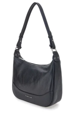 Borsa nera in vera pelle con tracolla inclusa First Lady SL 68822