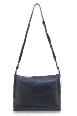 Borsa nera in vera pelle con tracolla e borsellino incluso First Lady SL 8801