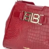 Borsa rossa effetto coccodrillo con manico rigido Laura Biagiotti LB25W-262-1
