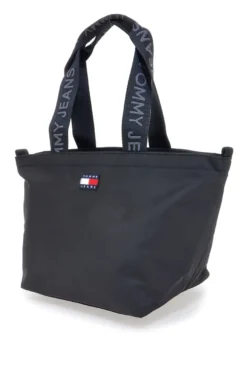 Borsa shopper mini nera in tessuto con manici logati Tommy Jeans Daily Mini Tote