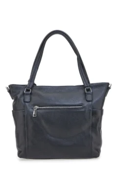 Borsa shopper nera con manici e tracolla inclusa First Lady SL 8251