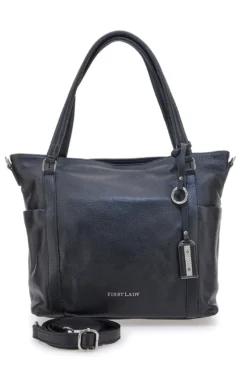 Borsa shopper nera con manici e tracolla inclusa First Lady SL 8251
