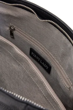 Borsa shopper nera con manici e tracolla inclusa First Lady SL 8251