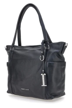 Borsa shopper nera con manici e tracolla inclusa First Lady SL 8251