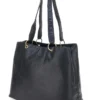 Borsa shopper nera in vera pelle con doppi manici Basile CLASS BA3669TI