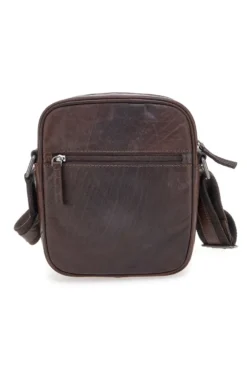 Borsello in pelle marrone Black Shoot BS2355/T con lavorazione artigianale