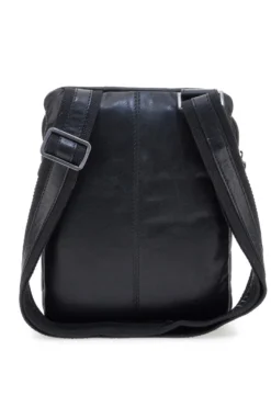 Borsello nero compatto con doppia zip Black Shoot BS2660/T