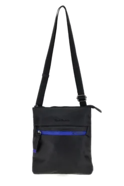 Borsello nero con dettaglio blu e tracolla regolabile Renato balestra COB 62140/M