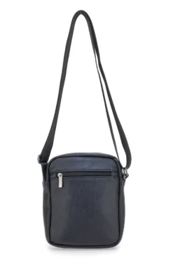 Borsello nero con tasche frontali Black Shoot BS522-1