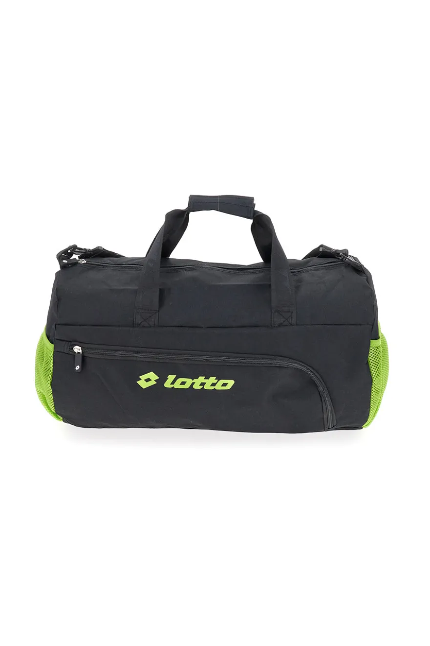Borsone nero con inserti verdi Lotto LTT427