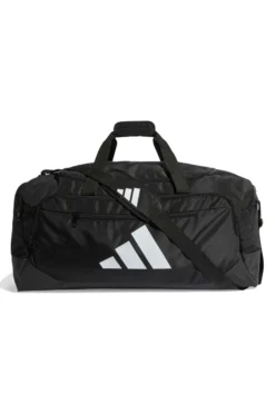 Borsone Nero con Logo a Tre Strisce Adidas JZ606