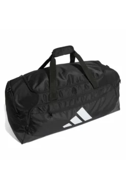 Borsone Nero con Logo a Tre Strisce Adidas JZ606