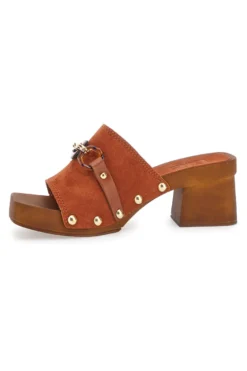 Braune Clogs mit 6,5 cm hohem Absatz Pittarello Love 15555