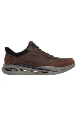 Braune Slip-In-Sneaker mit Arch Fit und Glide-Step Skechers Orvan Moxley