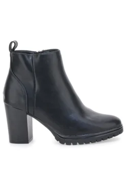 Cafè Cost 16807213 Schwarze Stiefeletten mit breitem Absatz und Profilsohle