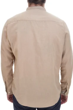 Camicia Beige con Collo Coreana in Misto Lino NO LIMITS MASH009S24