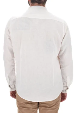 Camicia Bianca con Collo Coreana in Misto Lino NO LIMITS MASH009S24