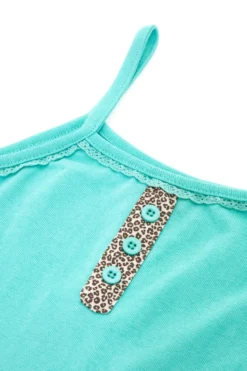 Canotta con Spalline Fine Verde Acqua Pitt Kids PT-K-T-7009