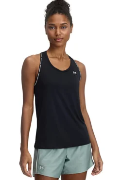Canotta Nera Con Spalline a Vogatore UNDER ARMOUR TECH KNOCKOUT TANK