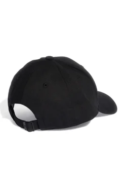Cappellino con Frontino Nero e Logo Adidas Bianco ADIDAS BBALL CAP COT