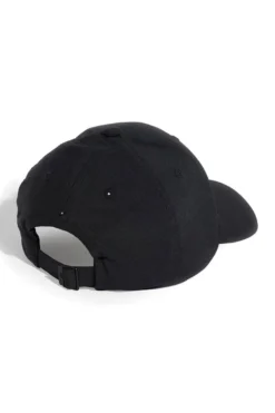 Cappellino nero con visiera curva e logo Adidas JN 6589