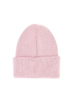 Cappello beanie rosa in maglia con logo Tommy Jeans Linear Beanie
