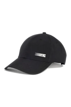 Cappello nero con placca logo Adidas BB CAP LT MET