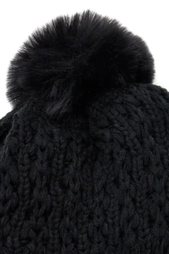 Cappello nero con pon pon interno caldo GianMarco Venturi CLASS 66303V